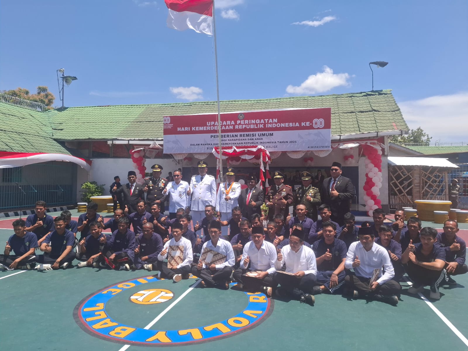 Pengadilan Negeri Balige menghadiri  kegiatan Pemberian Remisi kepada Narapidana dalam rangka HUT RI Ke-80 di Kabupaten Toba Tahun 2025